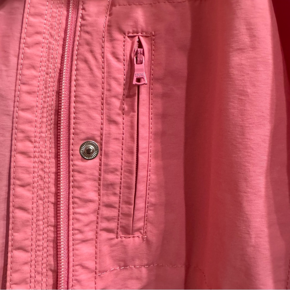 J. Crew Perfect Lightweight Rain Jacket Pink Orange Size Small - Picture 9 of 16